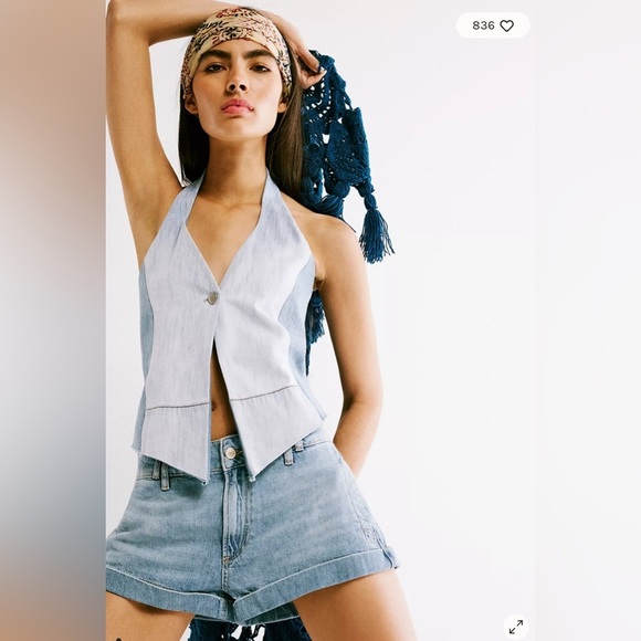 Free People Pants - NWT Free People Low Heart Shorts 🫧🐅